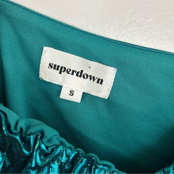 Superdown Manuela Ruched Metallic Mini Dress Size Small - Picture 8 of 13